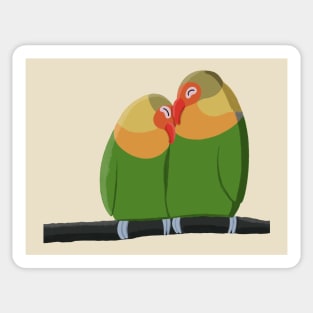 Chubby Lovebirds Sticker